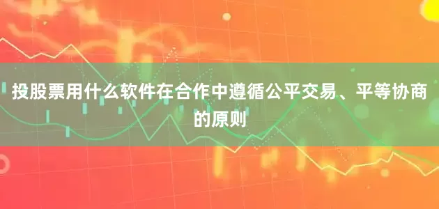 投股票用什么软件在合作中遵循公平交易、平等协商的原则